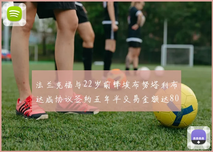 法兰克福与22岁前锋埃布努塔利布达成协议签约五年半交易金额达800万欧元